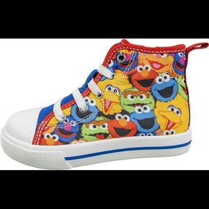 Sesame Street Elmo Shoes, Hi Top Sneaker with Laces, for Toddlers
